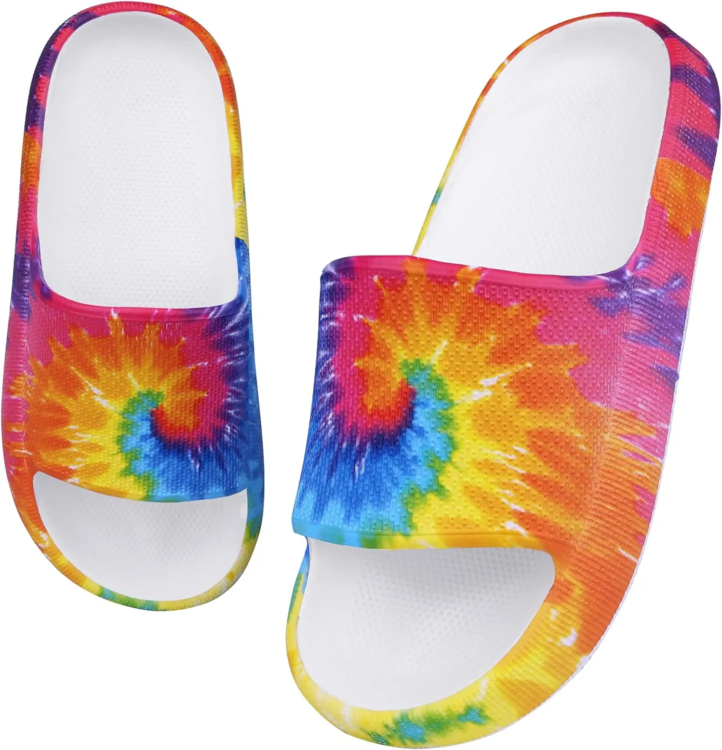 FJWYSANGU Kids Cloud Slides丨Boys Girls Bathroom Shower Sandals丨Open Toe Thick Sole Slip on Slippers丨Summer Non-slip Beach Pool Shoes