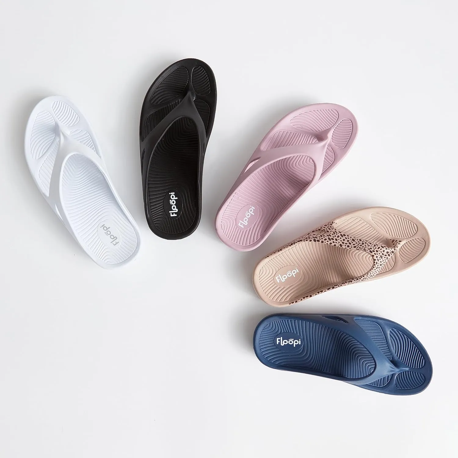 Floopi Womens Sandals LightWeight Thong Sandal for Women Ladies Sport Sandal with Arch Support, Waterproof Beach Flip Flops for Women
