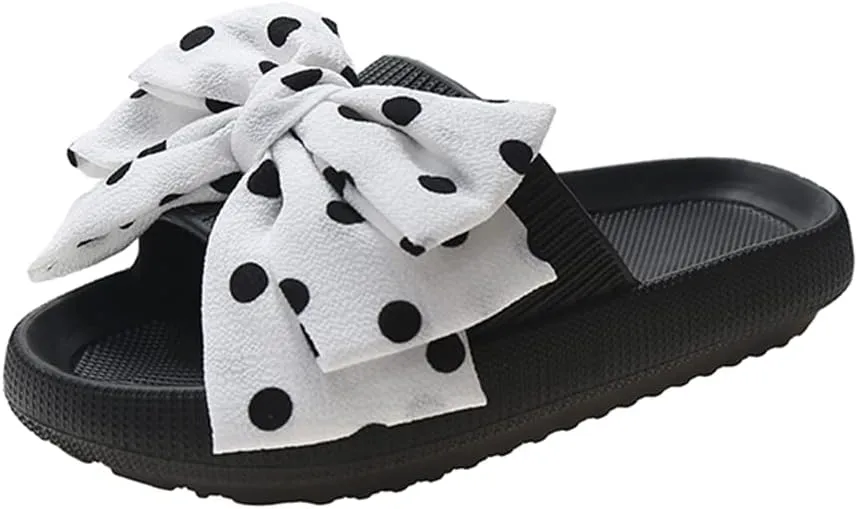 Flower Cloud Sliders for Women Non-Slip Bath Slippers House Quick Drying Slides Pillow Slipper Open Toe Soft Sandals Pink Yellow White Black