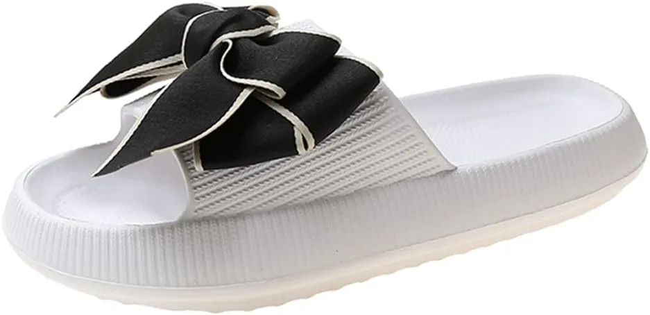 Flower Cloud Sliders for Women Non-Slip Bath Slippers House Quick Drying Slides Pillow Slipper Open Toe Soft Sandals Pink Yellow White Black