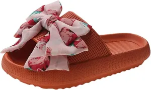 Flower Cloud Sliders for Women Non-Slip Bath Slippers House Quick Drying Slides Pillow Slipper Open Toe Soft Sandals Pink Yellow White Black