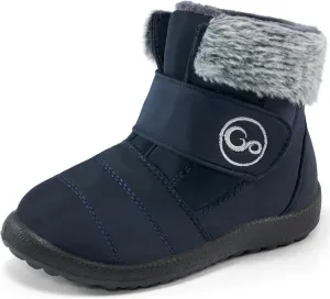 FUDYNMALC Girls Boys Winter Snow Boots - Comfortable Warm Toddler Winter Shoes Waterproof Lightweight Kids Ankle Booties Outdoor Walking