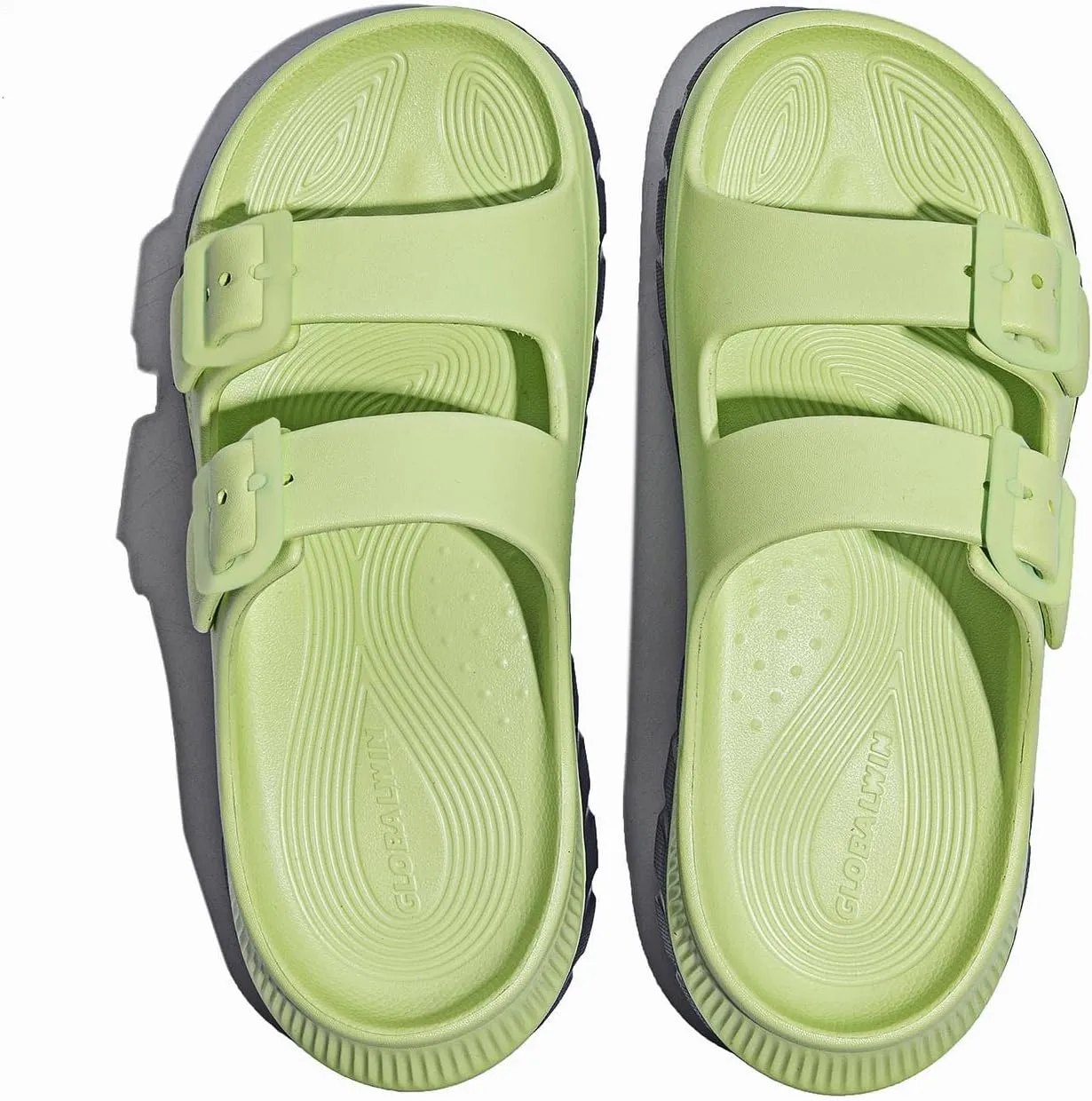 GLOBALWIN Recovery Slides For Women Mia Comfortable Sandals With Arch Support Indoor Outdoor Cloud Slippers Reduce Stress on Feet Lightweight