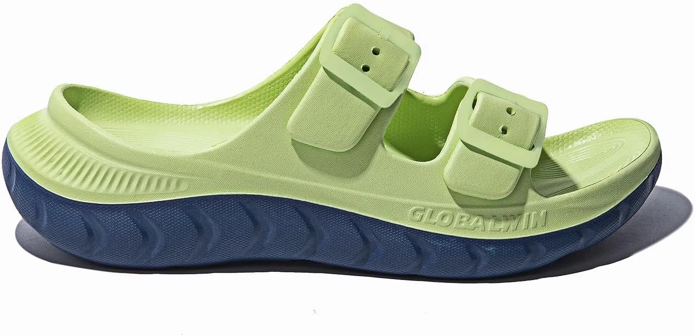 GLOBALWIN Recovery Slides For Women Mia Comfortable Sandals With Arch Support Indoor Outdoor Cloud Slippers Reduce Stress on Feet Lightweight
