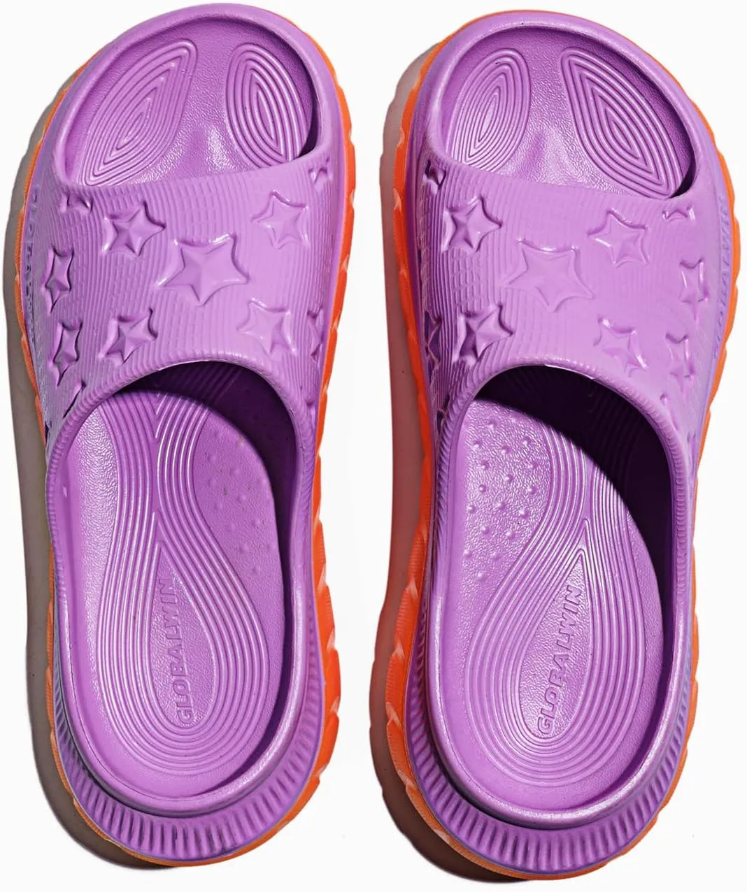 GLOBALWIN Sports Recovery Slides for Women Ava Sports Sandals With Comfortable Arch Support Indoor Outdoor Cloud Slippers Reduce Stress on Feet Lightweight Pillow Slides