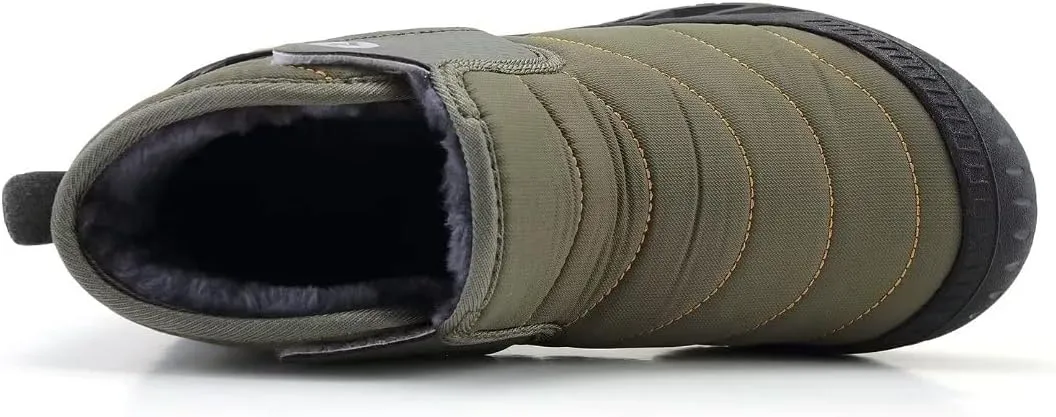 INEELUYI Men Women Winter Boots Outdoor Warm Fur Lined Slip On Sneakers Anti-Slip Waterproof Snow Boots