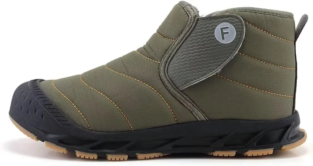 INEELUYI Men Women Winter Boots Outdoor Warm Fur Lined Slip On Sneakers Anti-Slip Waterproof Snow Boots