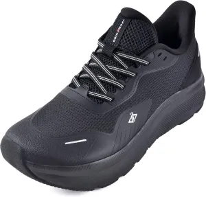 JACKSHIBO Mens Slip in Hands Free Shoes Wide Toe Box Slip On Walking Running Tennis Athletic Sneakers Arch Support Plantar Fasciitis Orthopedic Shoes with Metatarsal Pads Cushion Thick Zero Drop Sole