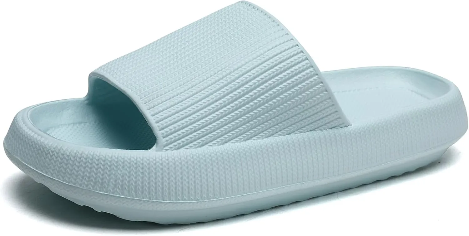 Jaeynow Cloud Slides for Women,Unisex Pillow Slippers Non-Slip Open Toe Quick Drying Shower Shoes Indoor Outdoor Beach Pool Garden Women Sandals Thicken Sole Slides for Men