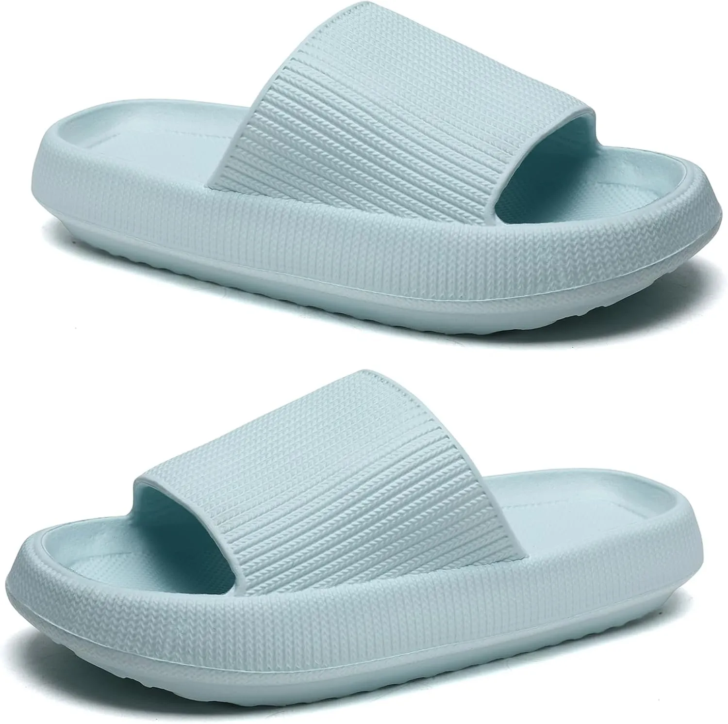 Jaeynow Cloud Slides for Women,Unisex Pillow Slippers Non-Slip Open Toe Quick Drying Shower Shoes Indoor Outdoor Beach Pool Garden Women Sandals Thicken Sole Slides for Men