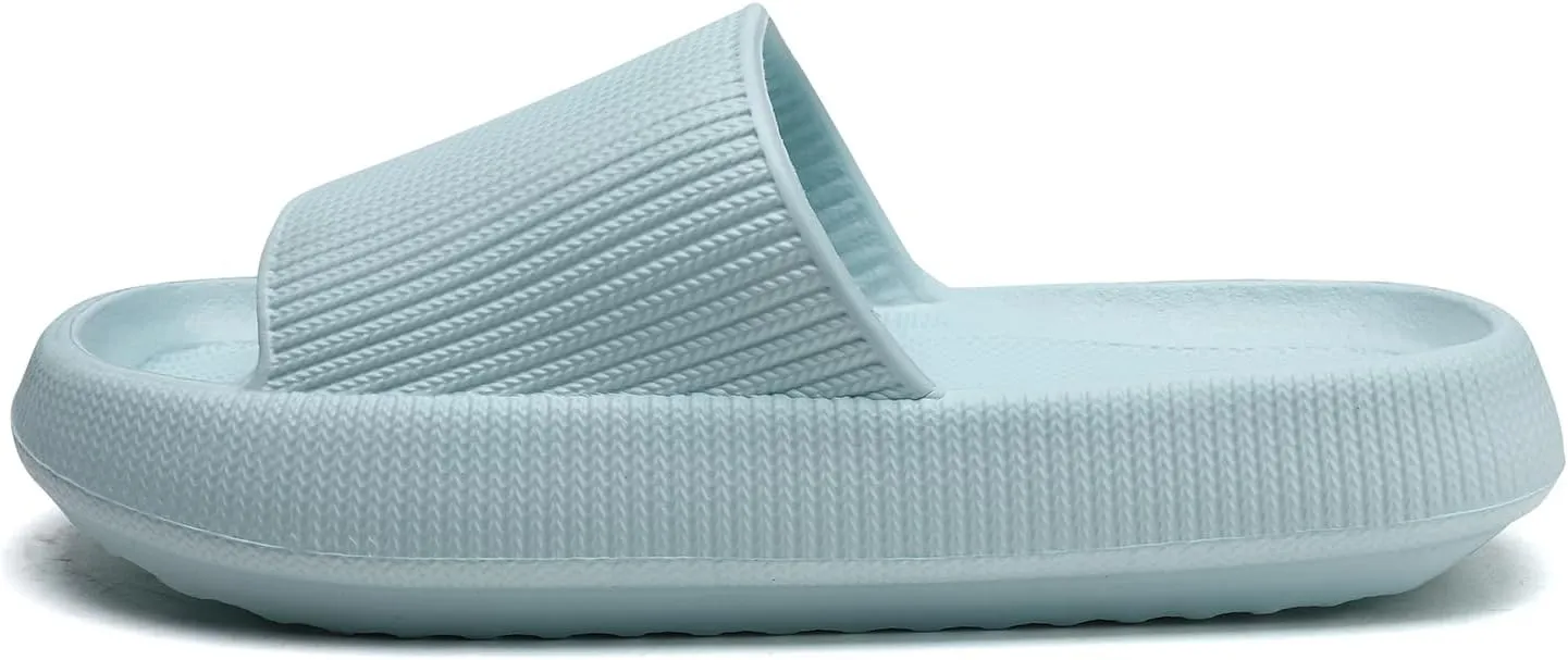 Jaeynow Cloud Slides for Women,Unisex Pillow Slippers Non-Slip Open Toe Quick Drying Shower Shoes Indoor Outdoor Beach Pool Garden Women Sandals Thicken Sole Slides for Men