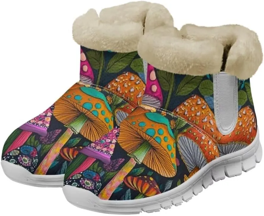 Jeiento Warm Inner Snow Boots for Women Cozy Slip On Winter Ankle Boots Womens Hiking Boots Outdoor Non Slip Outsole Walking Boots