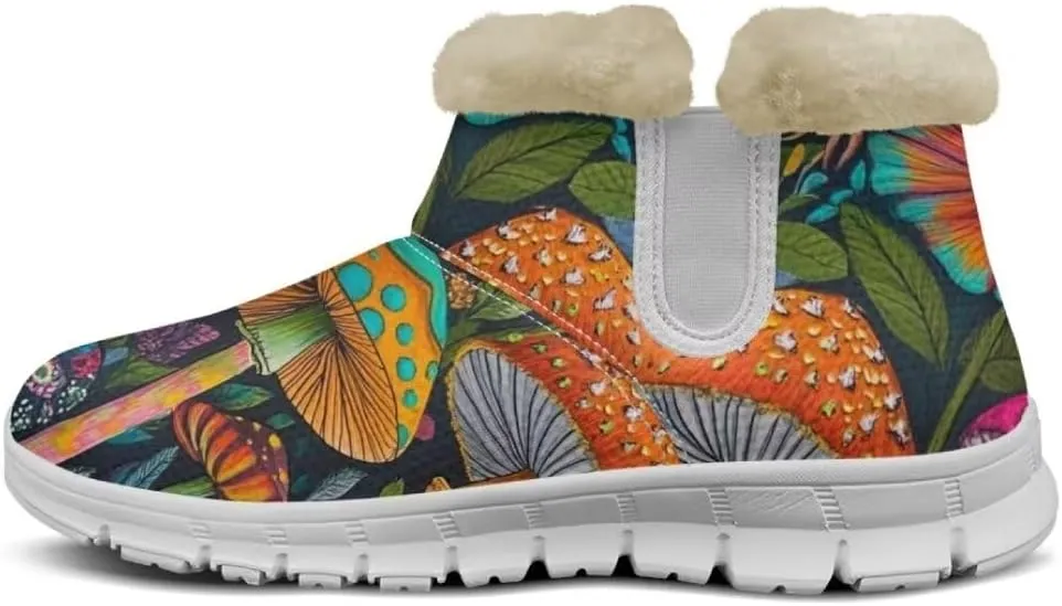 Jeiento Warm Inner Snow Boots for Women Cozy Slip On Winter Ankle Boots Womens Hiking Boots Outdoor Non Slip Outsole Walking Boots