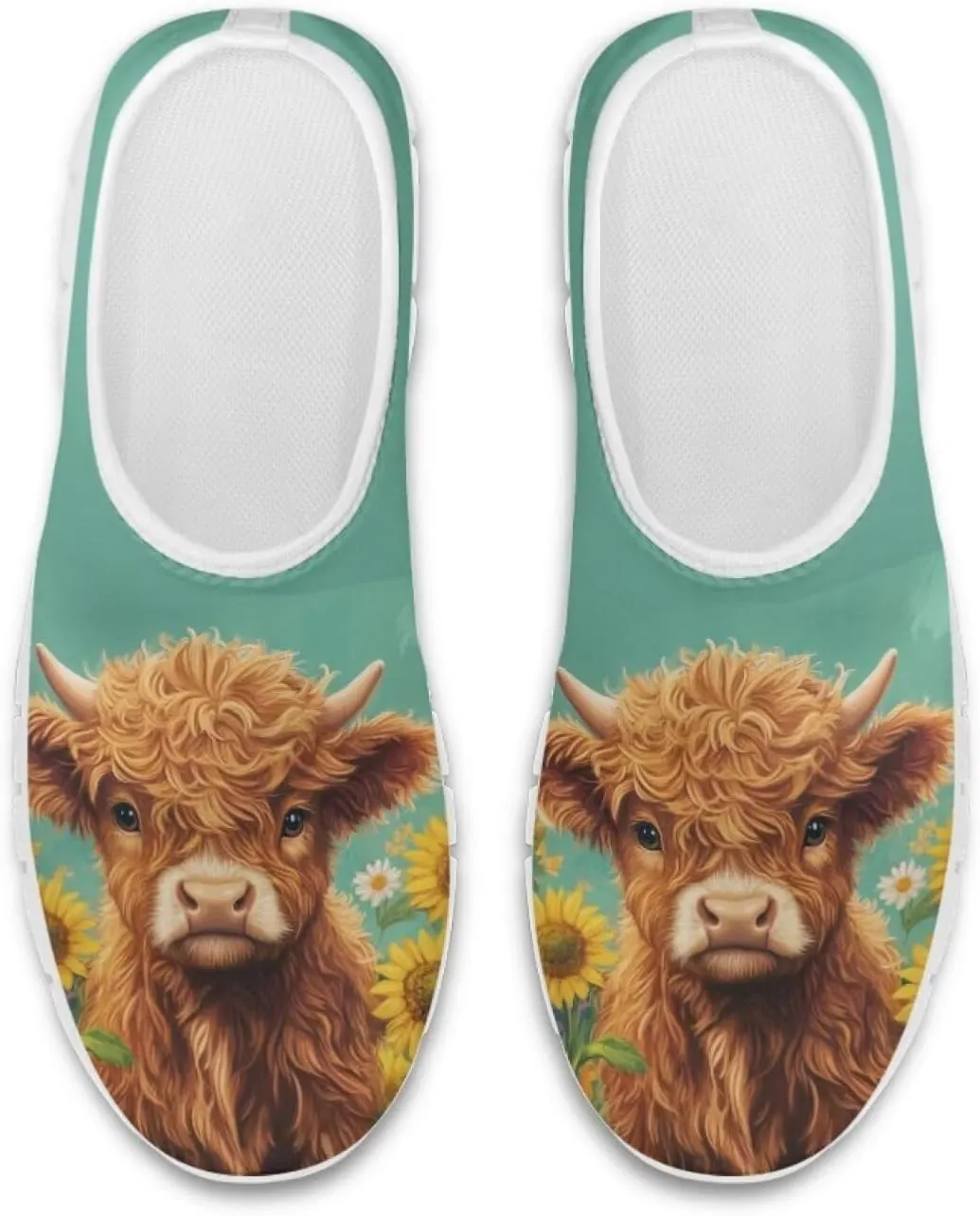 Jeiento Women's Classic Casual Loafers Lovely Highland Cow Slip On Comfort Walking Shoes