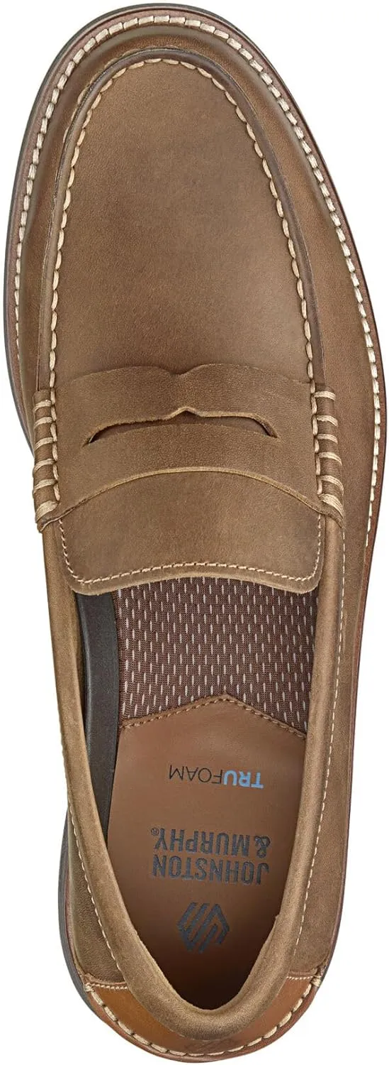 Johnston & Murphy Upton Penny Loafer Men’s Shoe, Dress Leather Shoes for Men, Men’s Driver Shoes, Slip-On Moccasins for Men