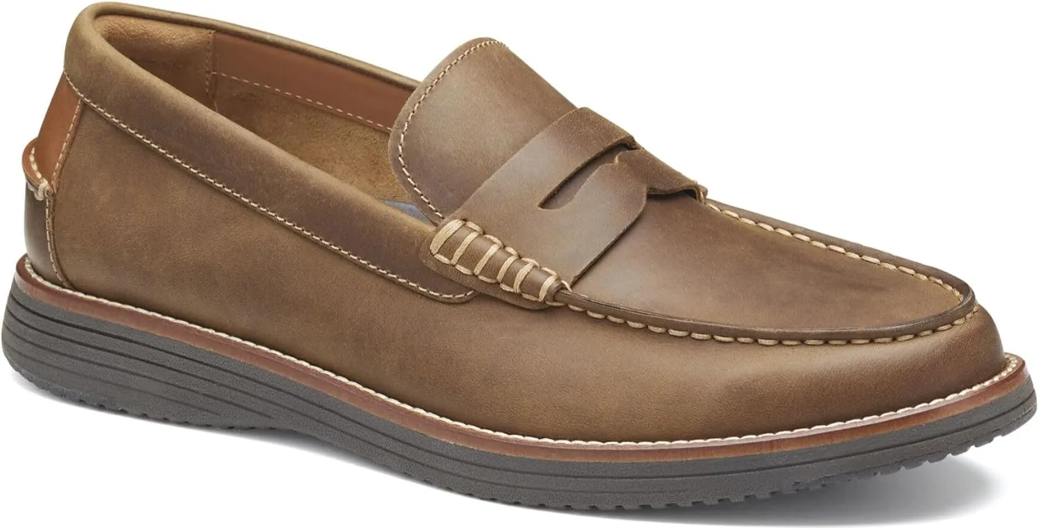 Johnston & Murphy Upton Penny Loafer Men’s Shoe, Dress Leather Shoes for Men, Men’s Driver Shoes, Slip-On Moccasins for Men