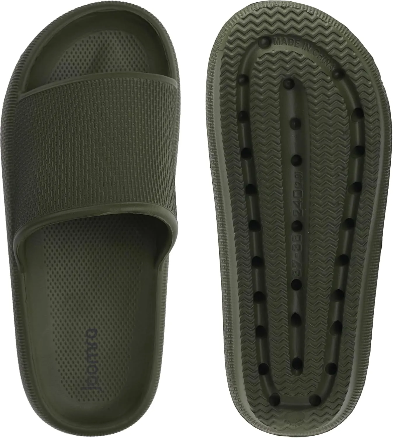 Joomra Pillow Slippers for Women and Men Non Slip Quick Drying Shower Slides Bathroom Sandals | Ultra Cushion | Thick Sole