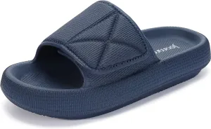 Joomra Slides for Women and Men Recovery Pillow Slippers Diabetic Sandals | Adjustable Strap | Dual Cushioned Thick Sole