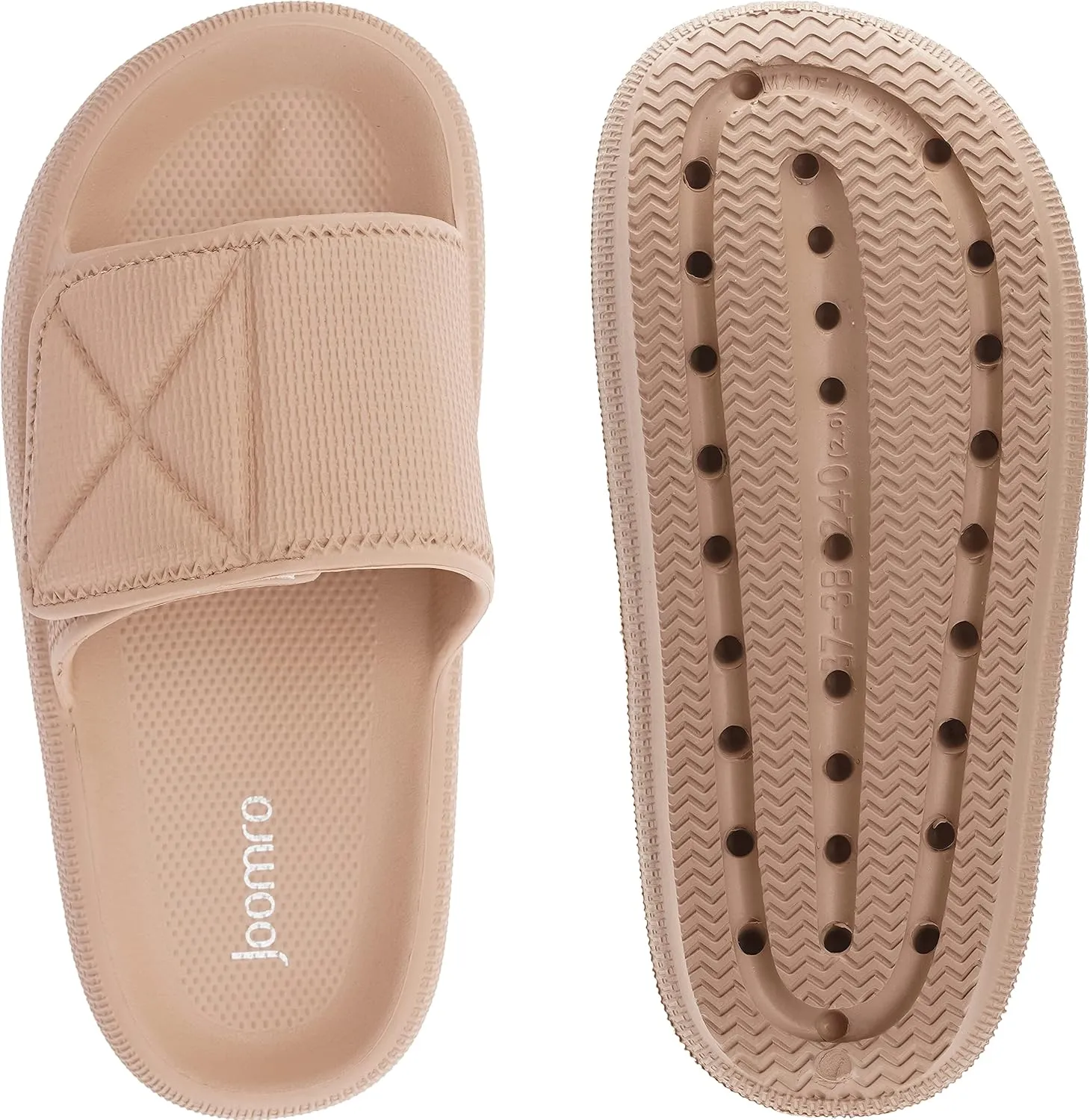 Joomra Slides for Women and Men Recovery Pillow Slippers Diabetic Sandals | Adjustable Strap | Dual Cushioned Thick Sole