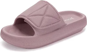 Joomra Slides for Women and Men Recovery Pillow Slippers Diabetic Sandals | Adjustable Strap | Dual Cushioned Thick Sole