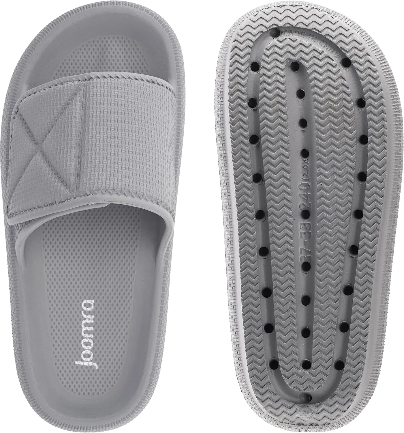 Joomra Slides for Women and Men Recovery Pillow Slippers Diabetic Sandals | Adjustable Strap | Dual Cushioned Thick Sole
