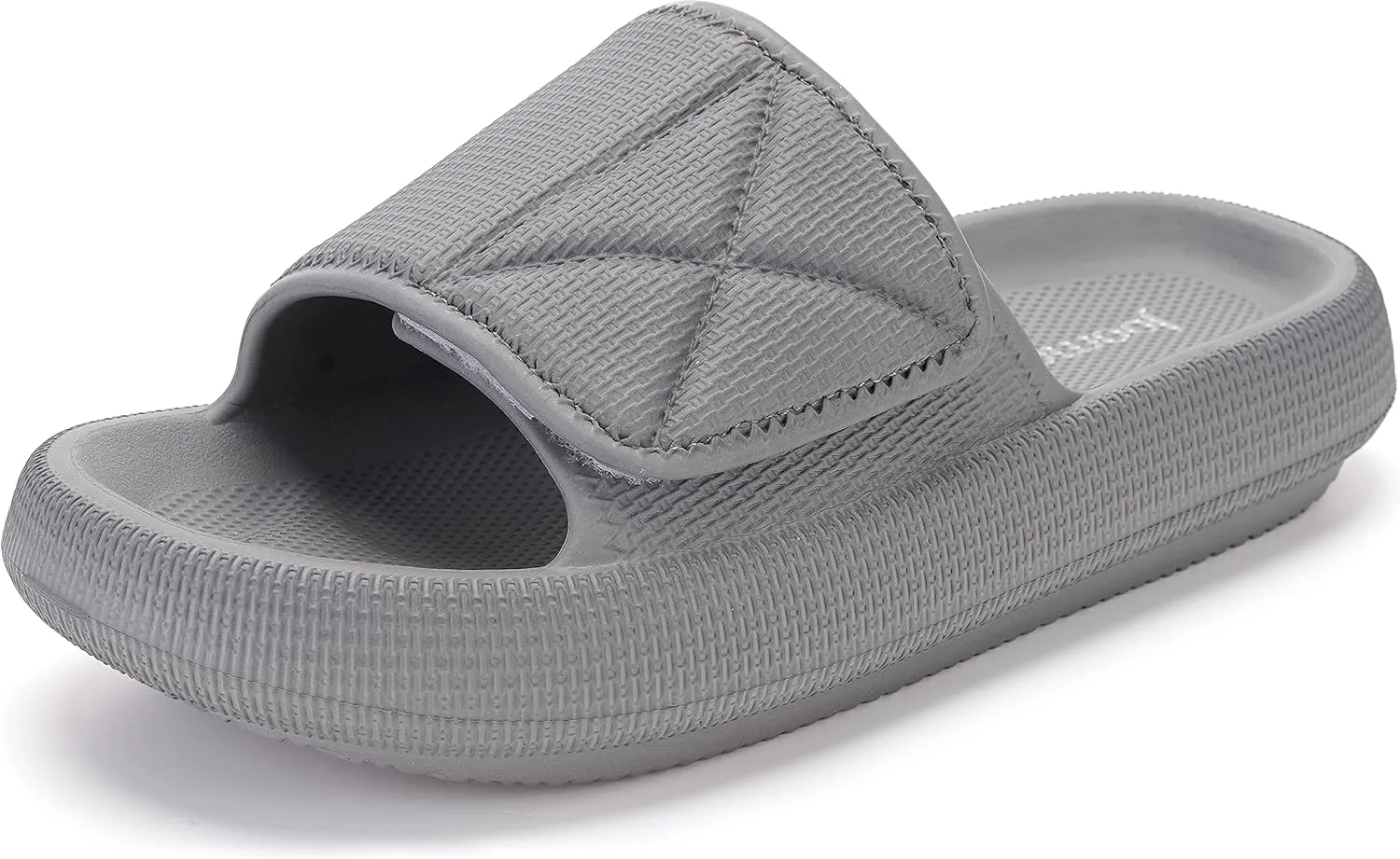 Joomra Slides for Women and Men Recovery Pillow Slippers Diabetic Sandals | Adjustable Strap | Dual Cushioned Thick Sole