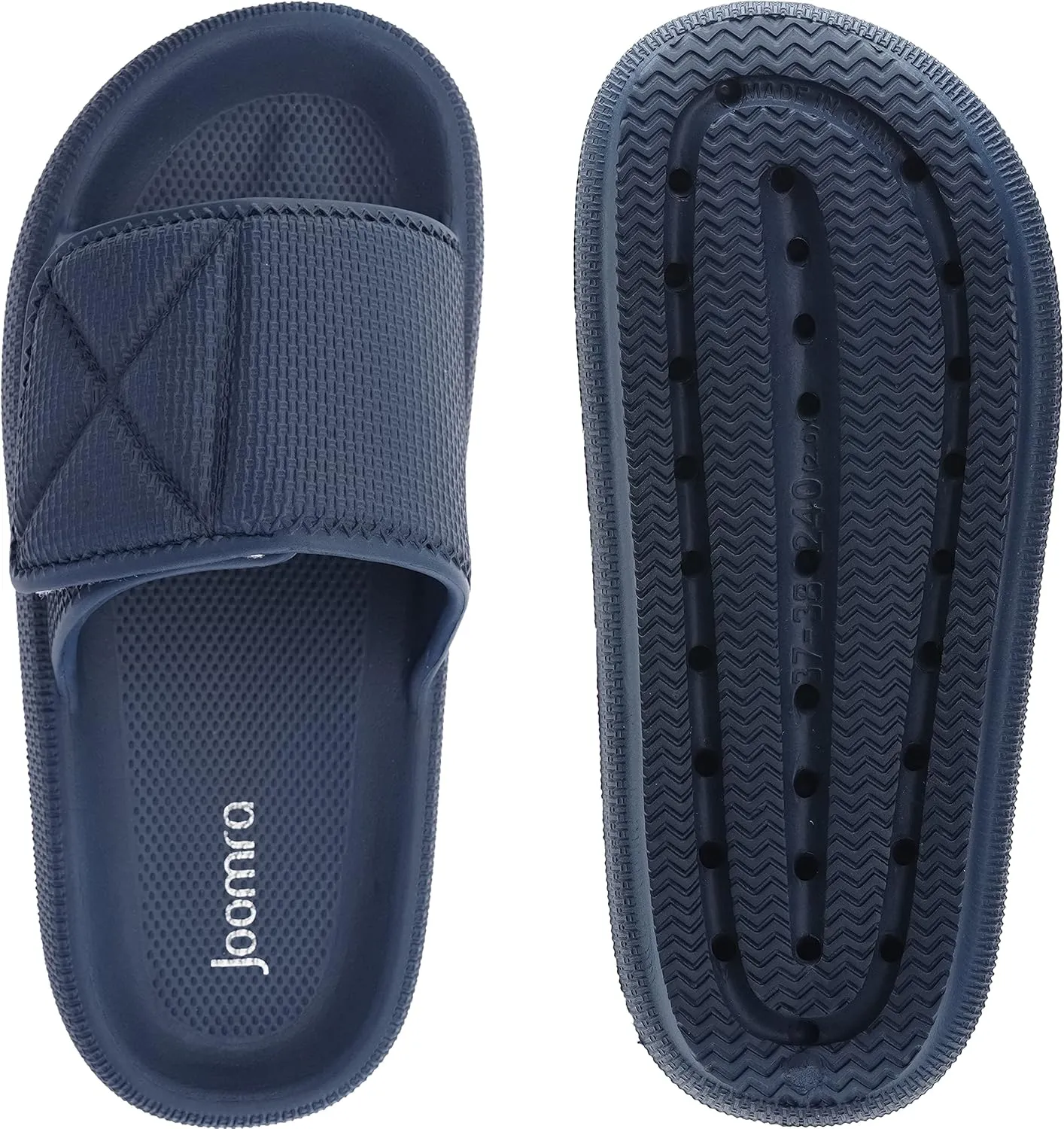Joomra Slides for Women and Men Recovery Pillow Slippers Diabetic Sandals | Adjustable Strap | Dual Cushioned Thick Sole
