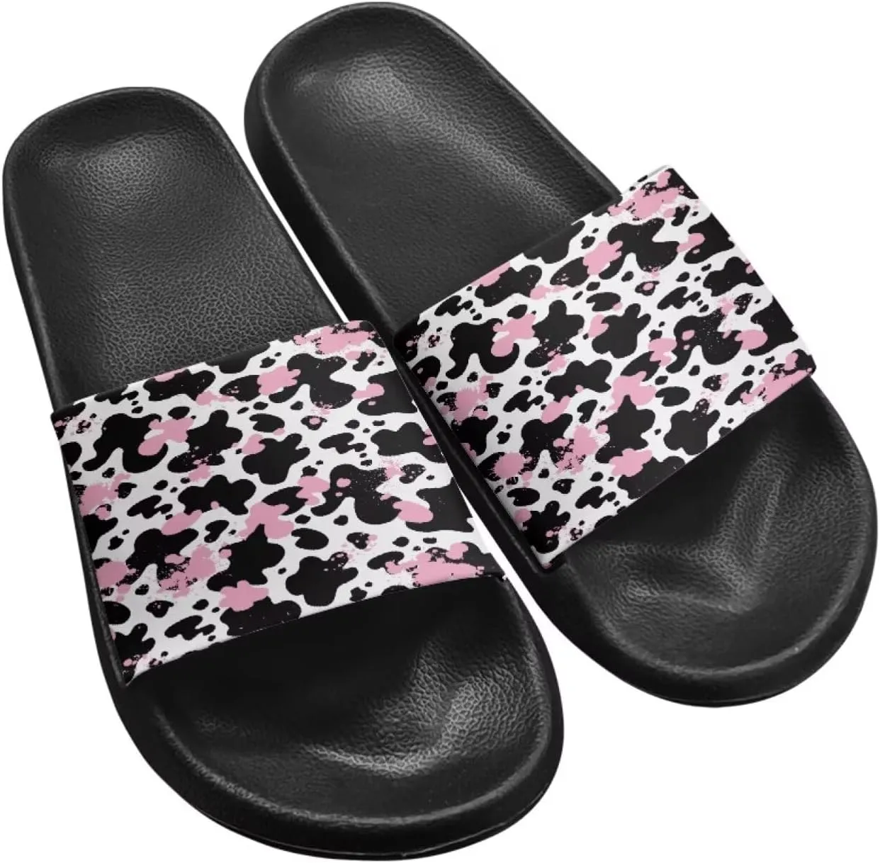 JoyLamoria Animal Print Sandals House Slides Women Cozy Pillow Slippers Soft Non-Slip Beach Pool Bathroom Lightweight Summer Fashionable