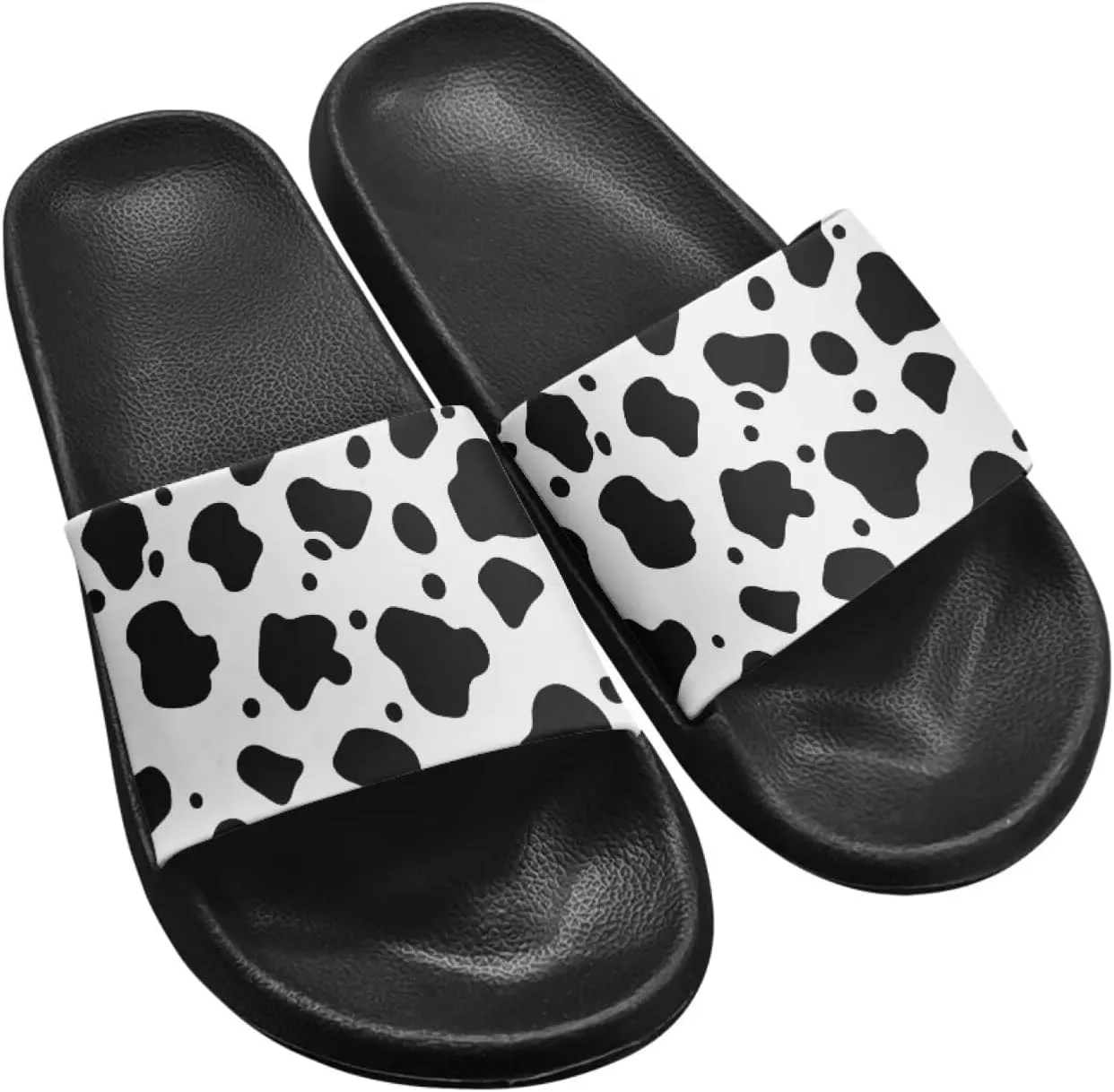 JoyLamoria Animal Print Sandals House Slides Women Cozy Pillow Slippers Soft Non-Slip Beach Pool Bathroom Lightweight Summer Fashionable