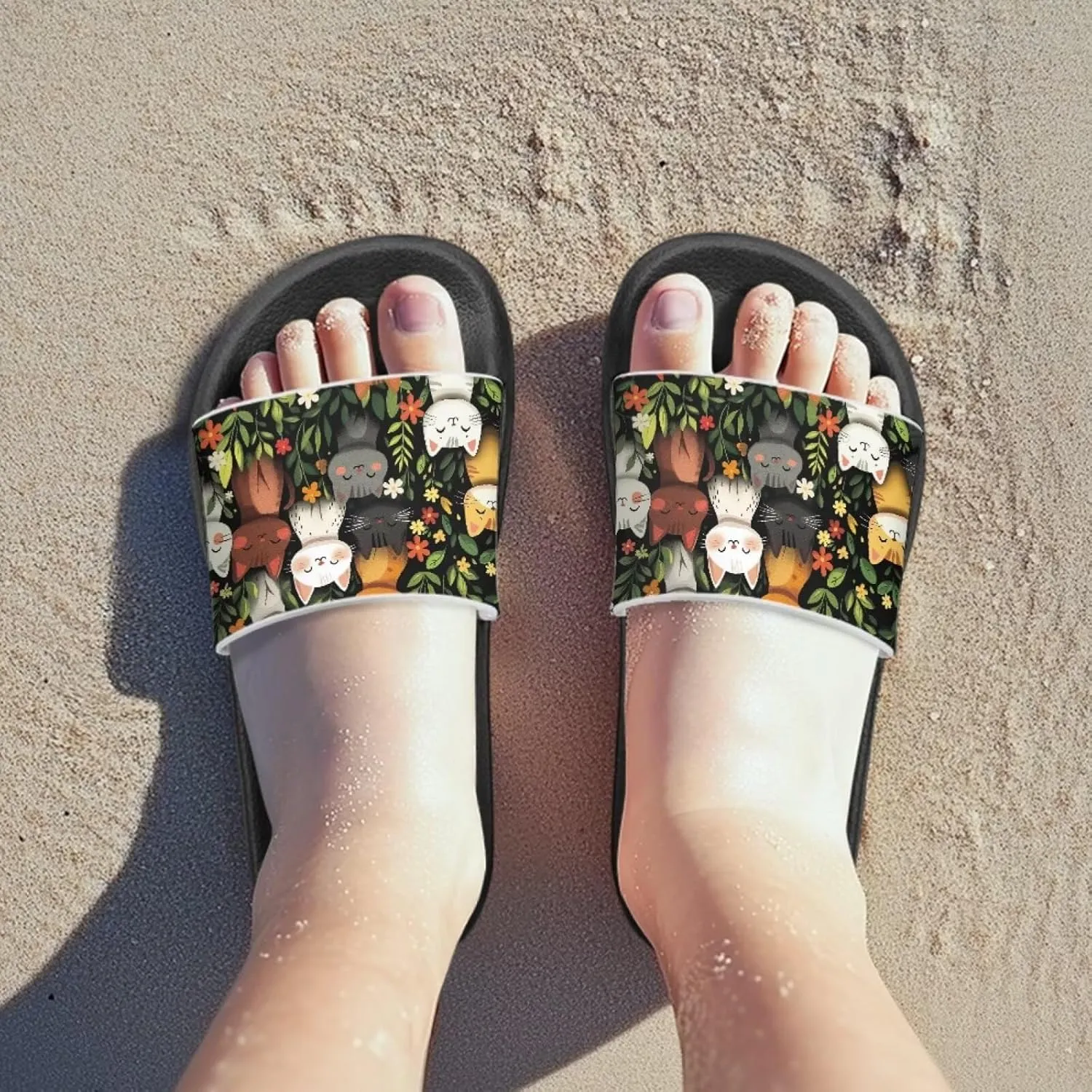 JoyLamoria Animals Design Sandals House Slides Kids Cloud Slippers Cushioned Non Slip Indoor Outdoor Lightweight Open Toe Comfy