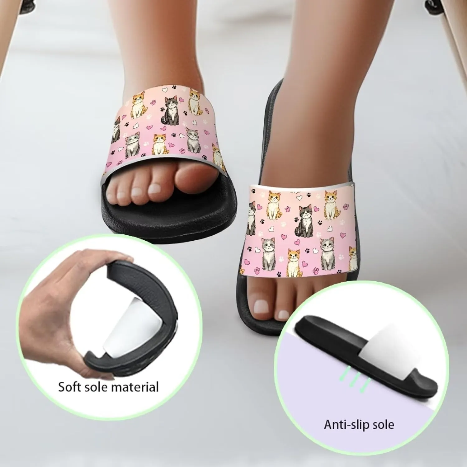 JoyLamoria Animals Design Sandals House Slides Kids Cloud Slippers Cushioned Non Slip Indoor Outdoor Lightweight Open Toe Comfy