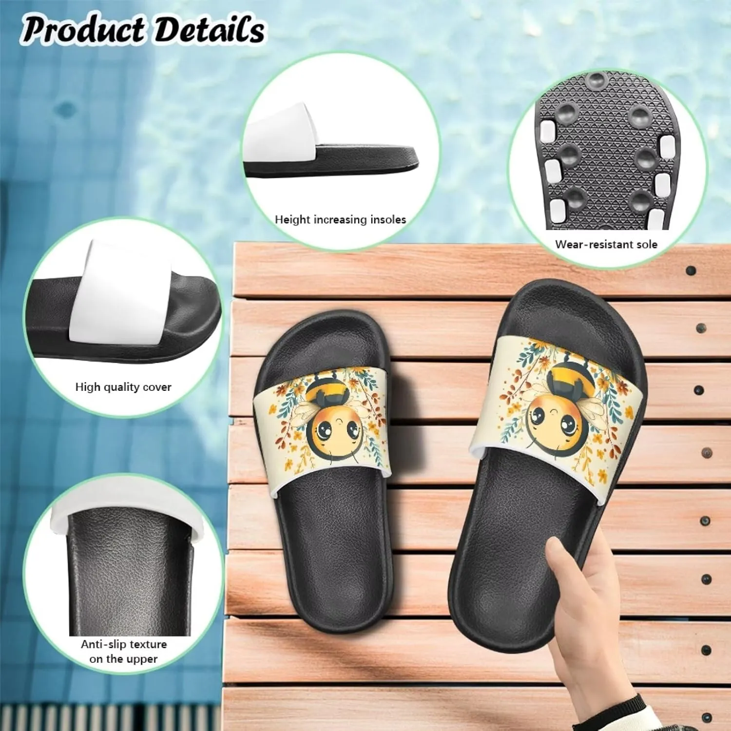 JoyLamoria Animals Design Sandals House Slides Kids Cloud Slippers Cushioned Non Slip Indoor Outdoor Lightweight Open Toe Comfy