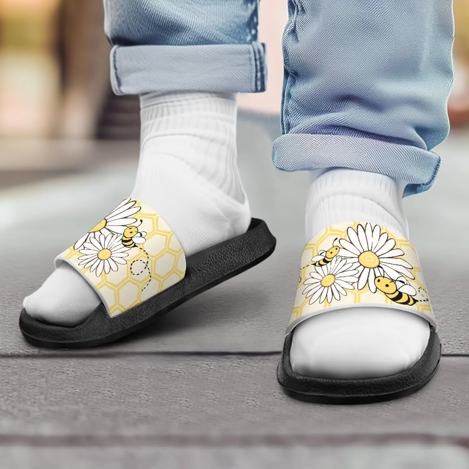 JoyLamoria Animals Print Sandals House Slides Kids Unisex Cloud Slippers Cushioned Non-Slip Shower Beach Pool Open Toe Comfy