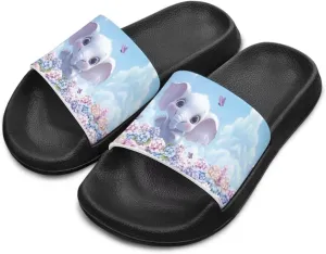 JoyLamoria Animals Print Sandals House Slides Kids Unisex Cloud Slippers Cushioned Non-Slip Shower Beach Pool Open Toe Comfy