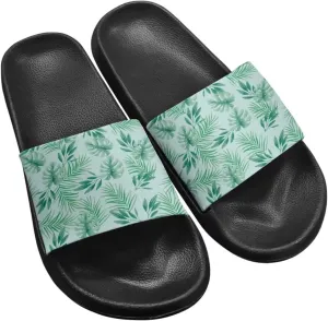 JoyLamoria Women Plants Print Slides House Sandals Thick Sole Pillow Slippers Non-Slip Shower Beach Pool Indoor Outdoor Summer