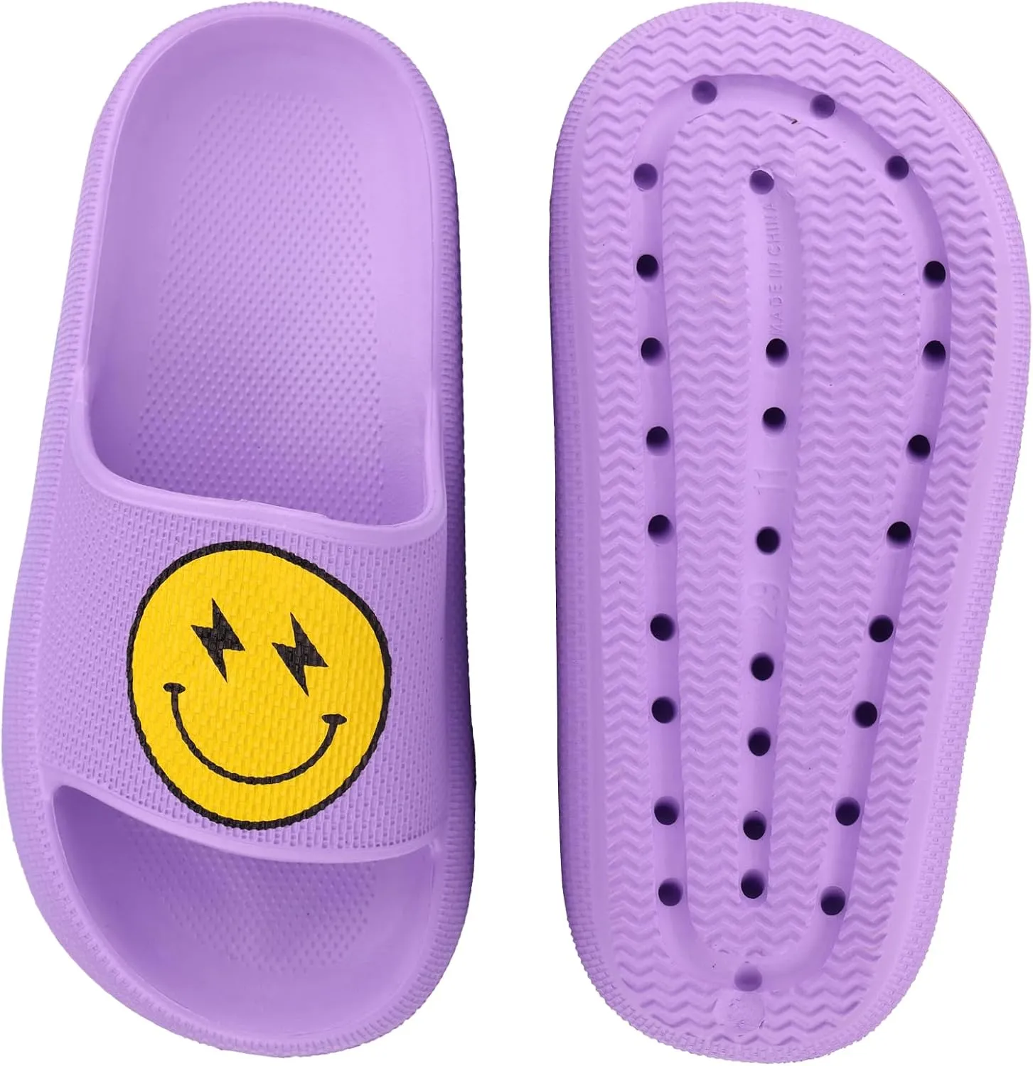 Kids Cloud Slides丨Pillow Sandals for Boys Girls丨Quick Drying Bathroom Shower Sandals丨Summer Beach Pool Slippers| Thick Sole Non-Slip