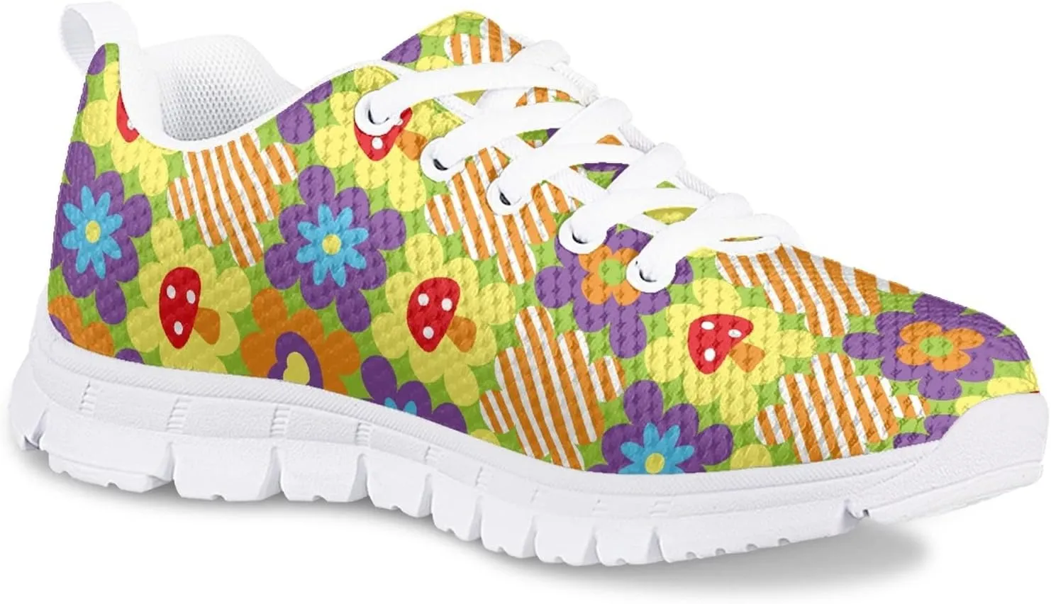 Kids Cute Tennis Running Shoes Graphic Print Lightweight Walking Athletic Sneakers for Girls Boys