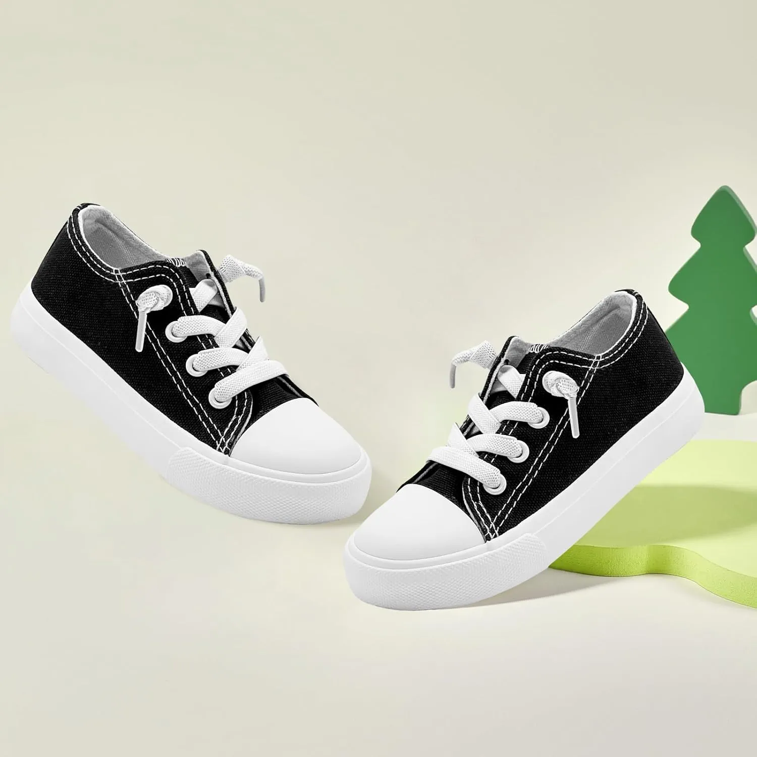 Kids Girls Boys Canvas Sneakers Slip on Walking Shoes Lightweight Tennis Running School Casual Classic Sneakers Little Big Kids