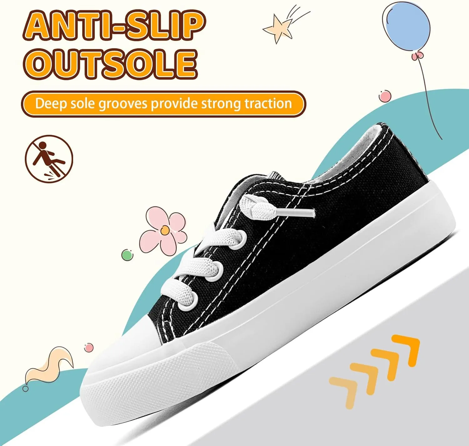 Kids Girls Boys Canvas Sneakers Slip on Walking Shoes Lightweight Tennis Running School Casual Classic Sneakers Little Big Kids
