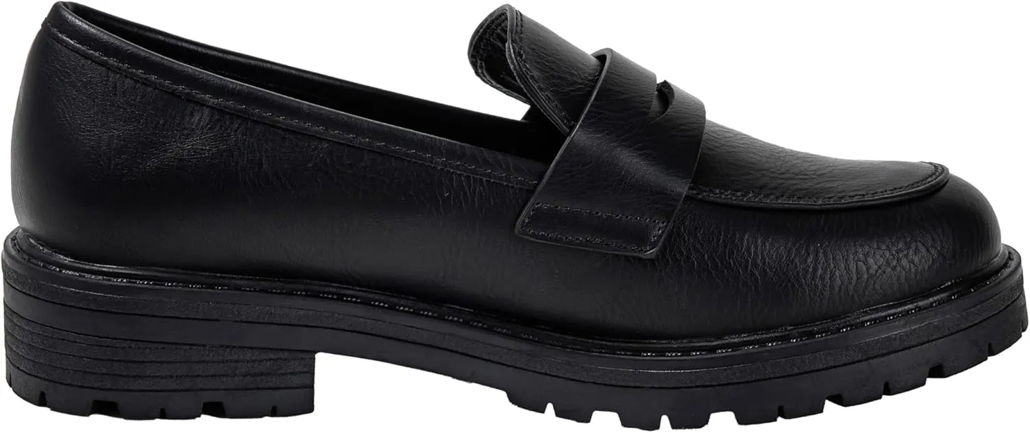 Kids Loafers Slip On Round Toe Uniform Dress Church School Casual Girls Shoes Krystal-2