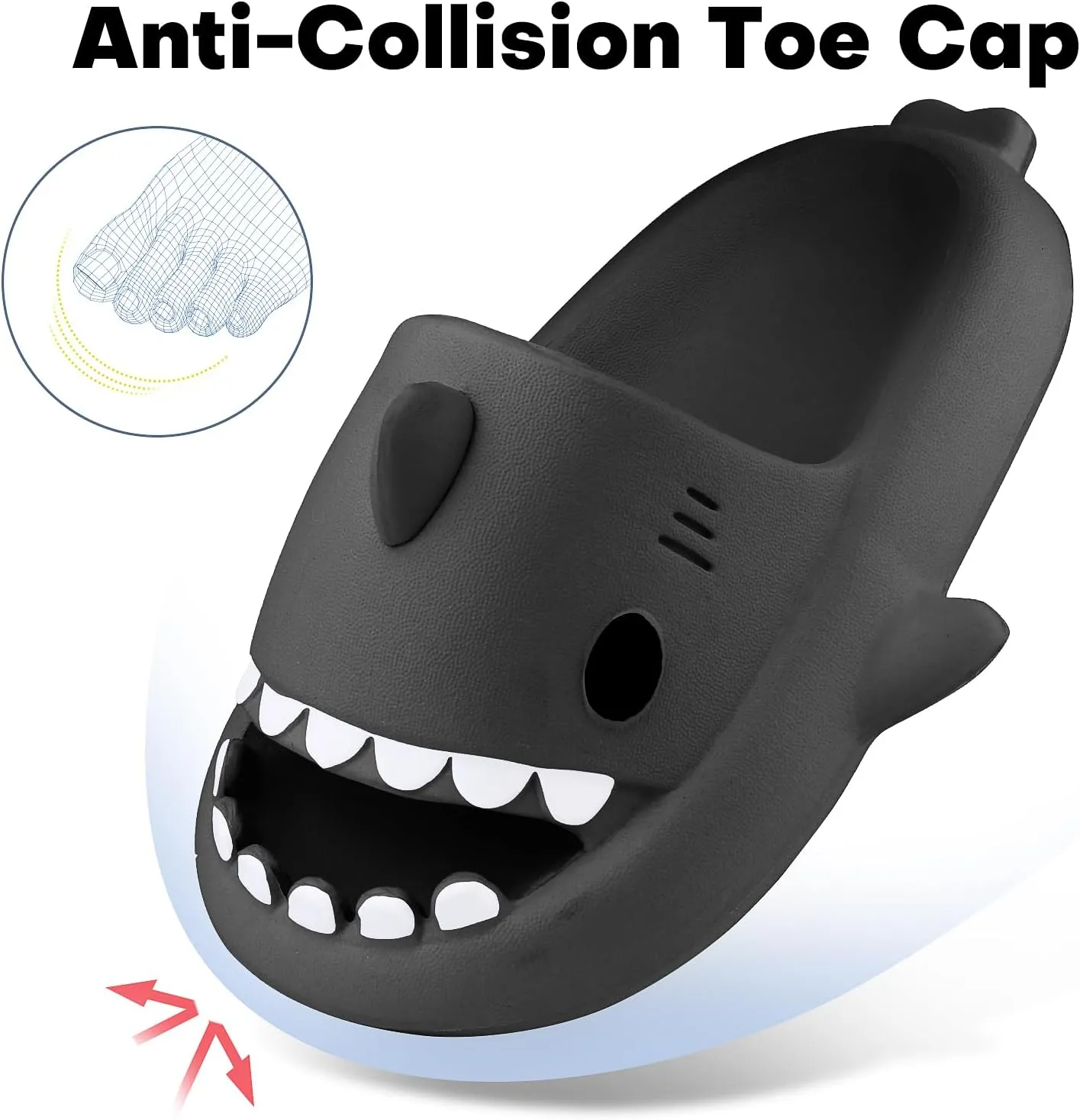 Kids Shark Cloud Slides | Boys Girls Slip On Sandals | Toddler Beach Slippers | Youth Fish Flip Flops Pool Shower Shoes