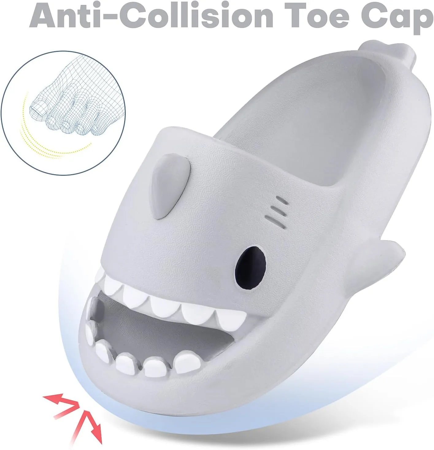 Kids Shark Cloud Slides | Boys Girls Slip On Sandals | Toddler Beach Slippers | Youth Fish Flip Flops Pool Shower Shoes