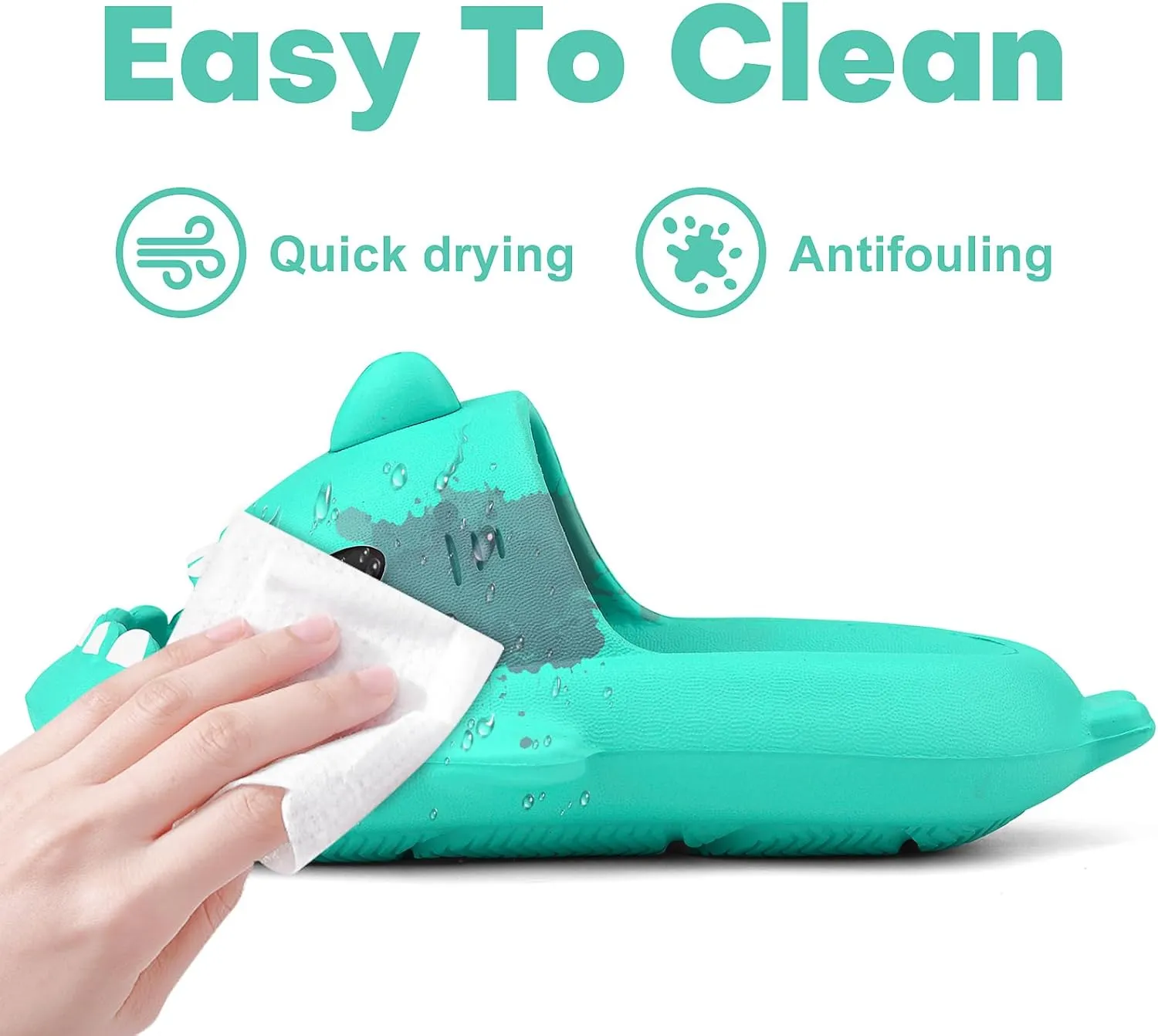 Kids Shark Cloud Slides | Boys Girls Slip On Sandals | Toddler Beach Slippers | Youth Fish Flip Flops Pool Shower Shoes