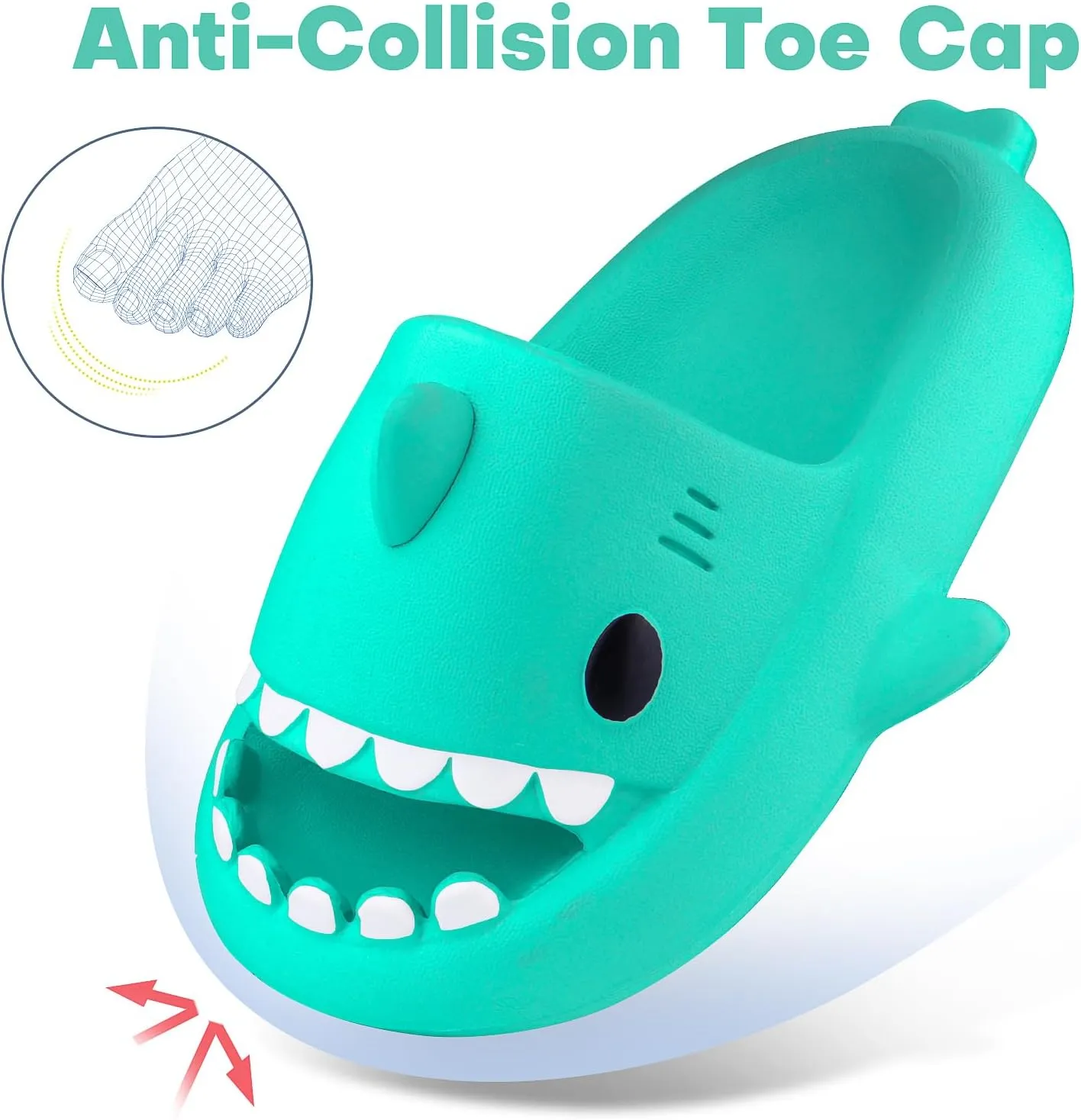 Kids Shark Cloud Slides | Boys Girls Slip On Sandals | Toddler Beach Slippers | Youth Fish Flip Flops Pool Shower Shoes