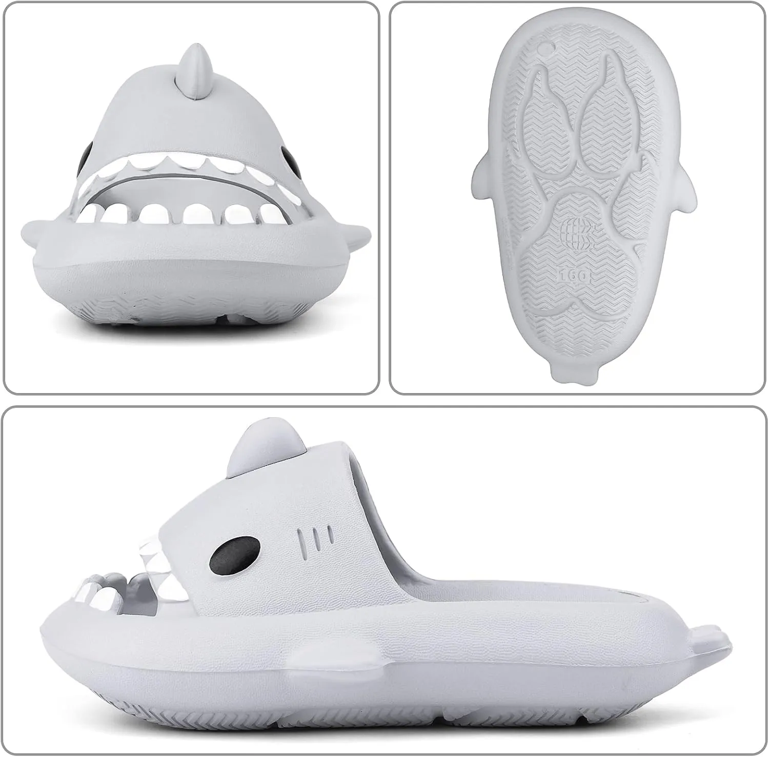 Kids Shark Cloud Slides | Boys Girls Slip On Sandals | Toddler Beach Slippers | Youth Fish Flip Flops Pool Shower Shoes