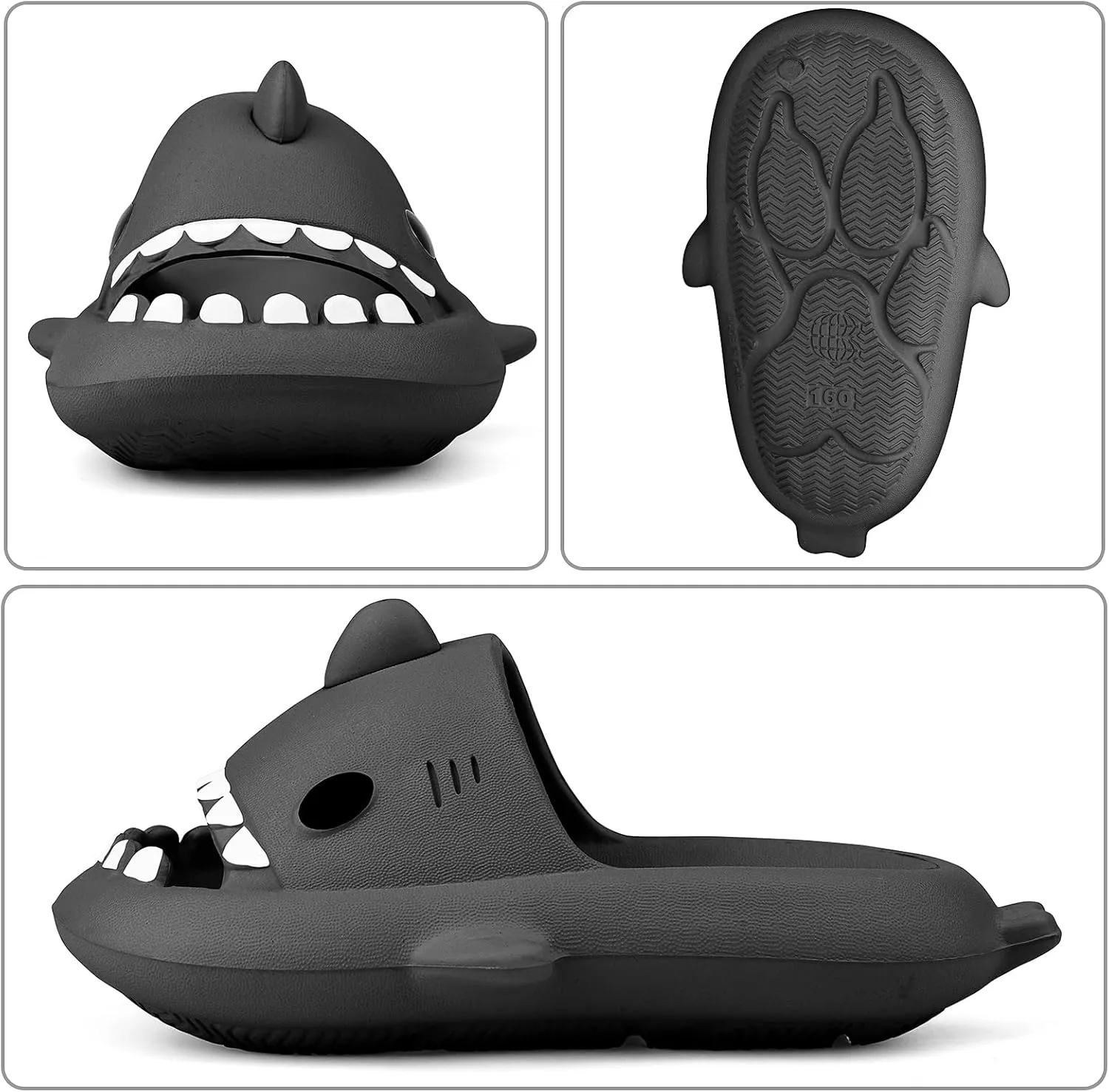 Kids Shark Cloud Slides | Boys Girls Slip On Sandals | Toddler Beach Slippers | Youth Fish Flip Flops Pool Shower Shoes