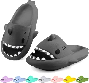 Kids Shark Cloud Slides | Boys Girls Slip On Sandals | Toddler Beach Slippers | Youth Fish Flip Flops Pool Shower Shoes