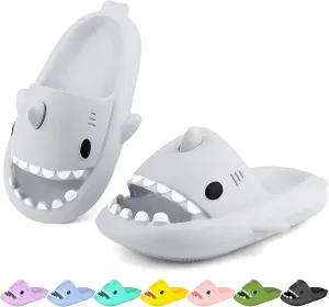 Kids Shark Cloud Slides | Boys Girls Slip On Sandals | Toddler Beach Slippers | Youth Fish Flip Flops Pool Shower Shoes