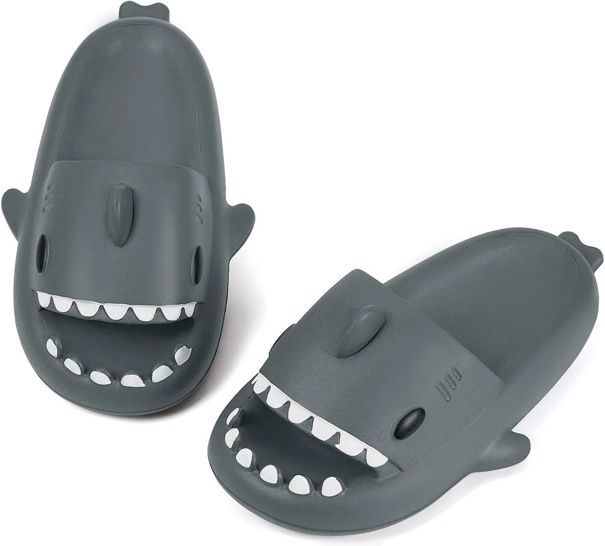 Kids Shark Slides Boys Girls Toddlers Cloud Shower Slippers Cute Cartoon Open Toe Sandals Cushioned Thick Sole Beach Pool Shoes
