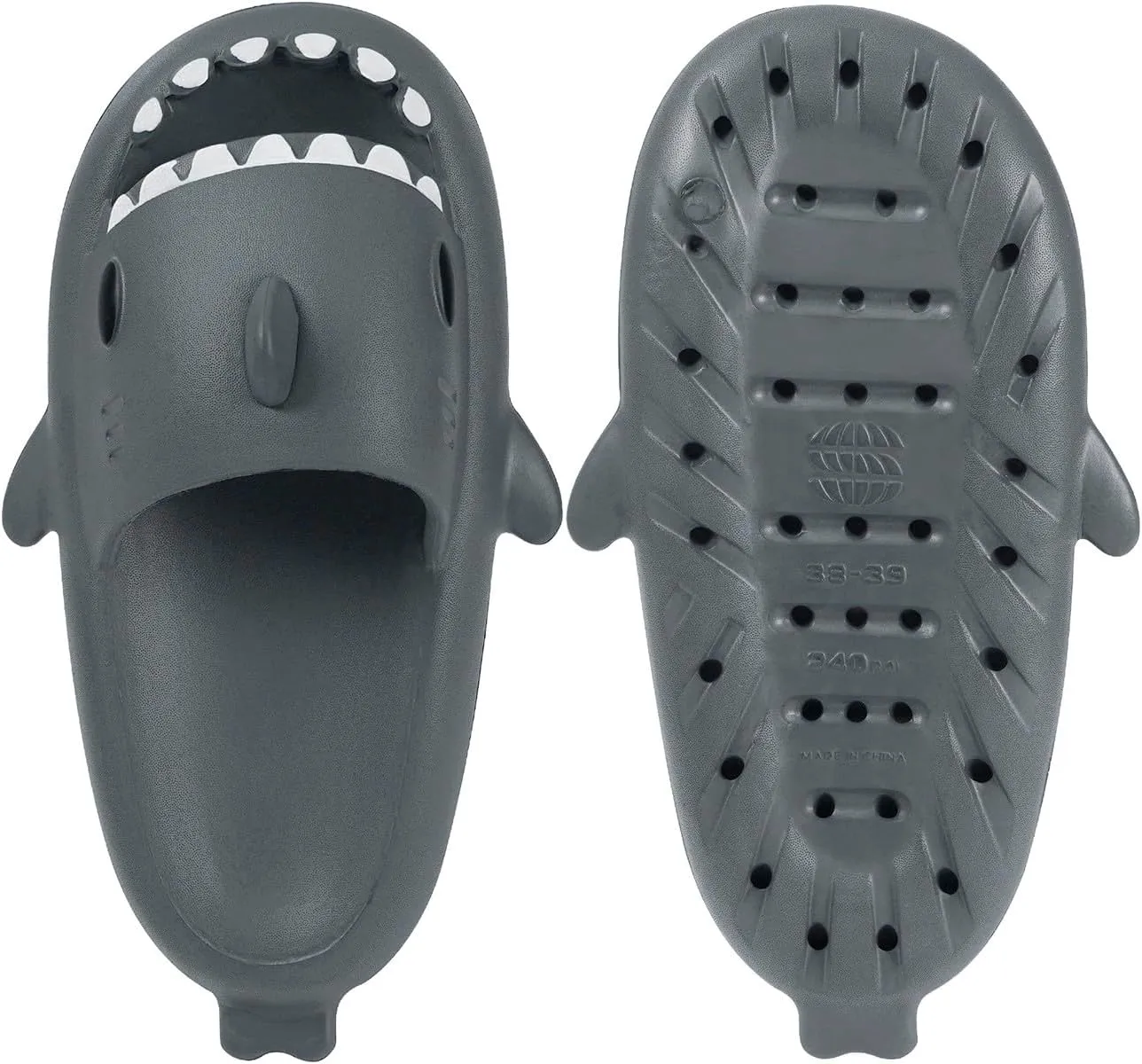 Kids Shark Slides Boys Girls Toddlers Cloud Shower Slippers Cute Cartoon Open Toe Sandals Cushioned Thick Sole Beach Pool Shoes